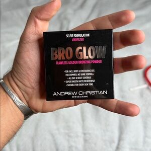 New Andrew Christian Bro Glow Flawless Golden Bronzing Powder